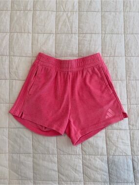 adidas - Size S - Pink Terry Athletic Shorts